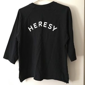 HERESY Black Cotton L/S Tee L